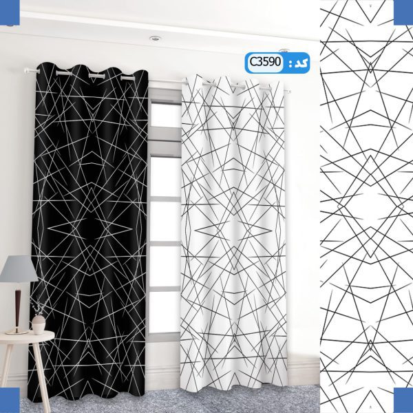 پرده تصویری طرح هندسی برند پرنا