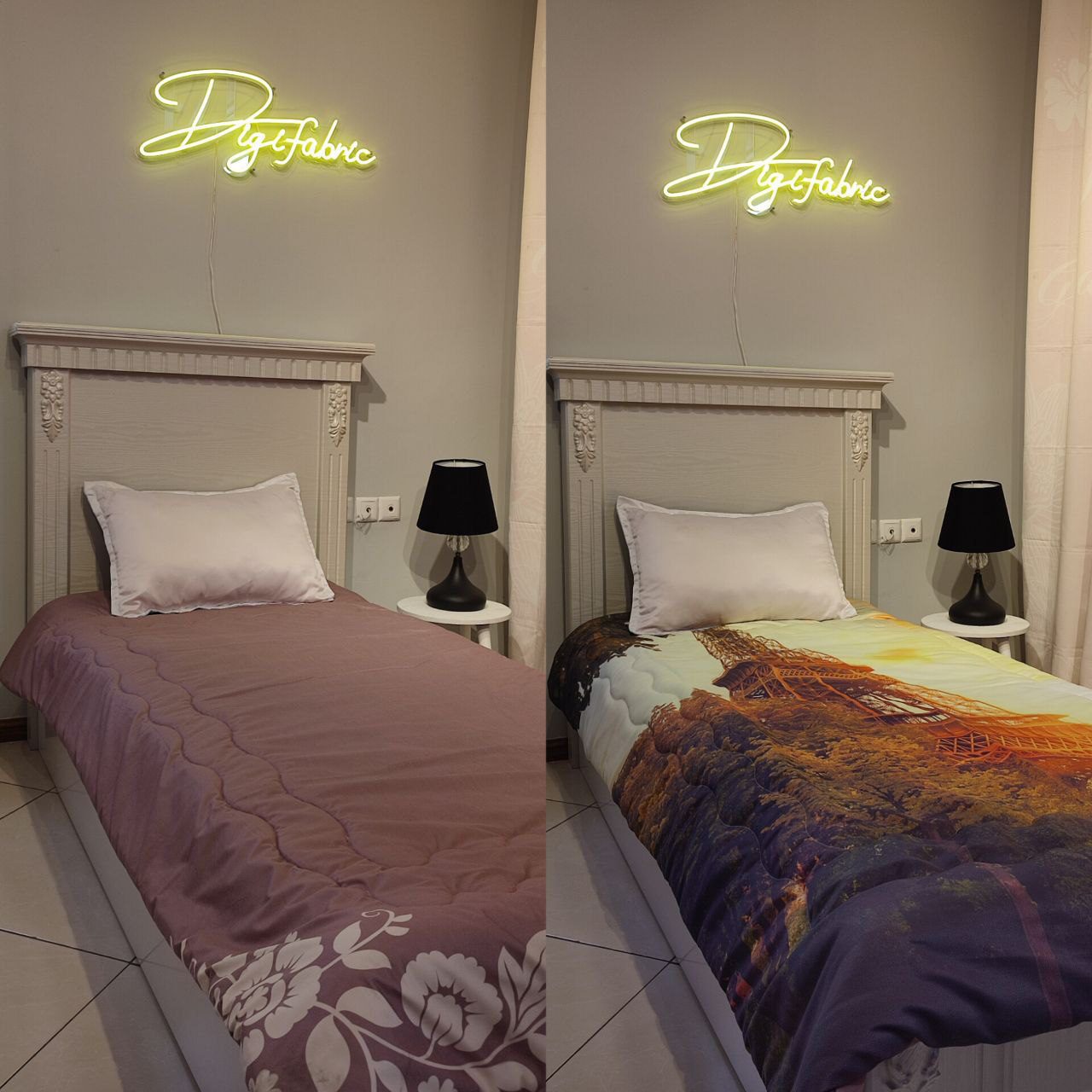 لحاف یک نفره طرح منظره ایفل sh1113