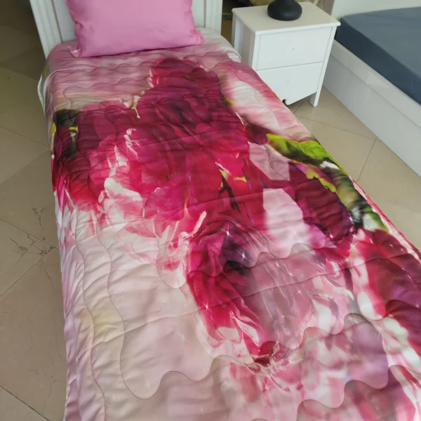 ست روتختی یک نفره طرح گل های صورتی برند ایپک