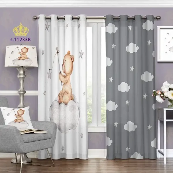 پرده تصویری خرس روی ابر کد s-112338