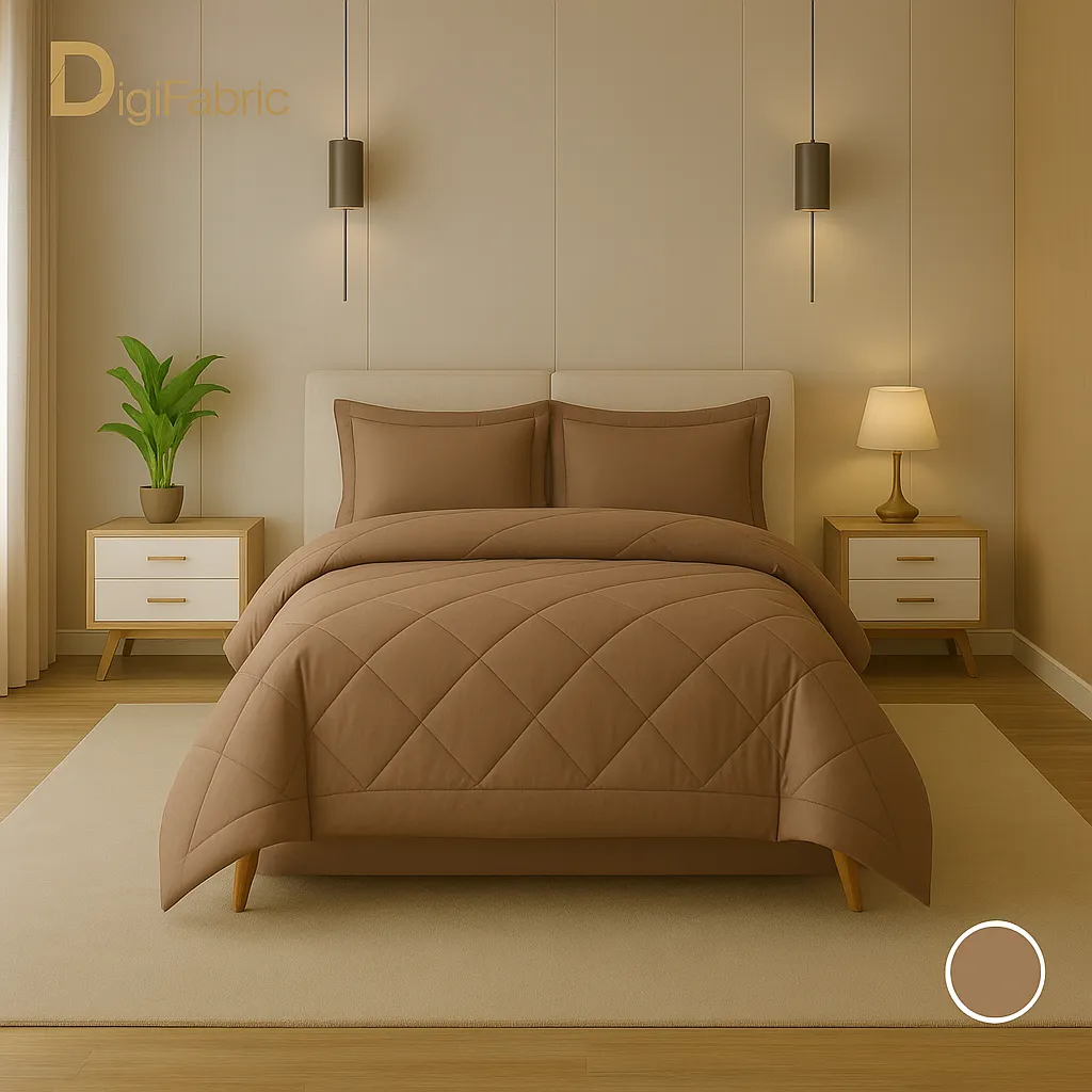 روتختی ساده رنگ نسکافه‌ای دیجی‌فابریک DigiFabric Bedding NescafeBeige