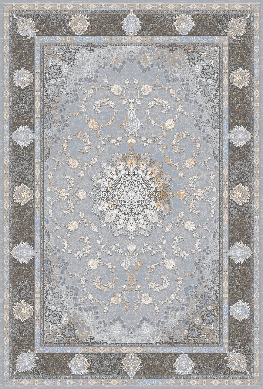 زیر سفره ای مخمل طرح افشان خاکستری فرمهر کد tbt-f13061 f13061