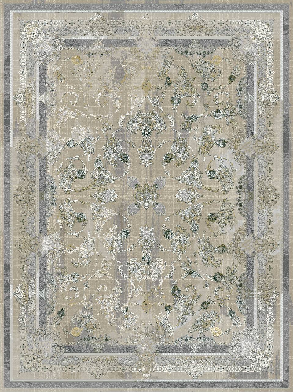 زیر سفره ای طرح گلدار مخملی خاکستری مخمل پورشه فرمهر کد tbt-f13074 f13074