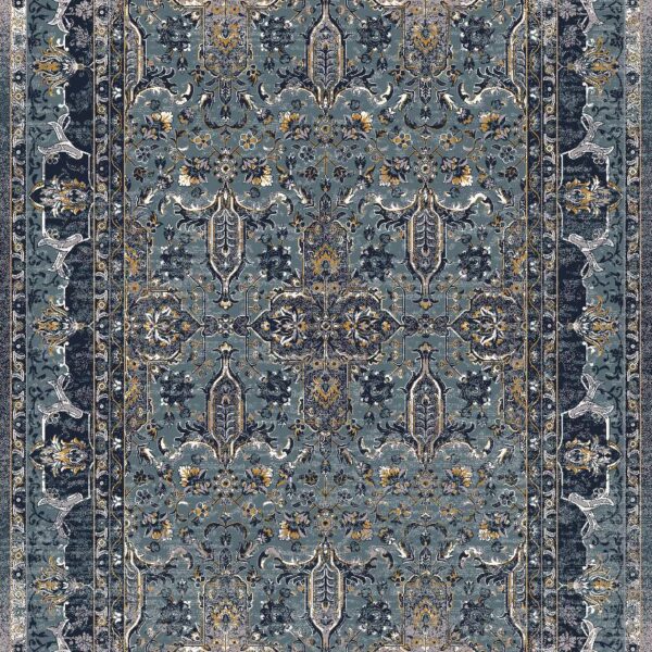 زیر سفره ای طرح سنتی مخمل خاکستری فرمهر کد tbt-f13079