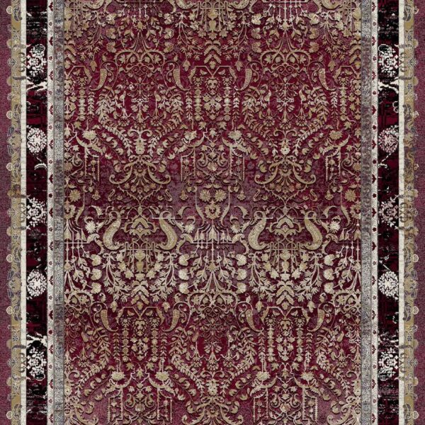 زیر سفره ای طرح کلاسیک مخمل خاکستری فرمهر کد tbt-f13083