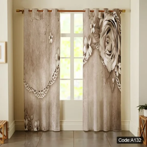 پرده نقش گلینه کلاسیک کد A132