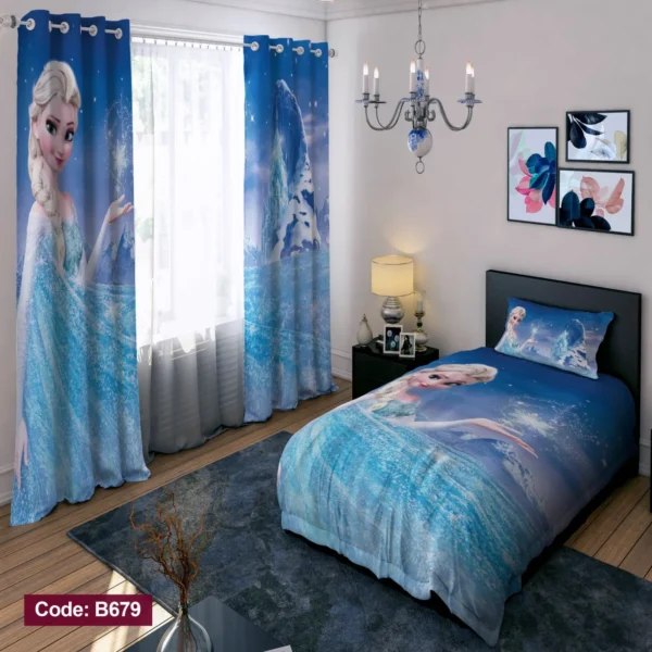 ست روتختی و پرده کد B679  برند دکو
