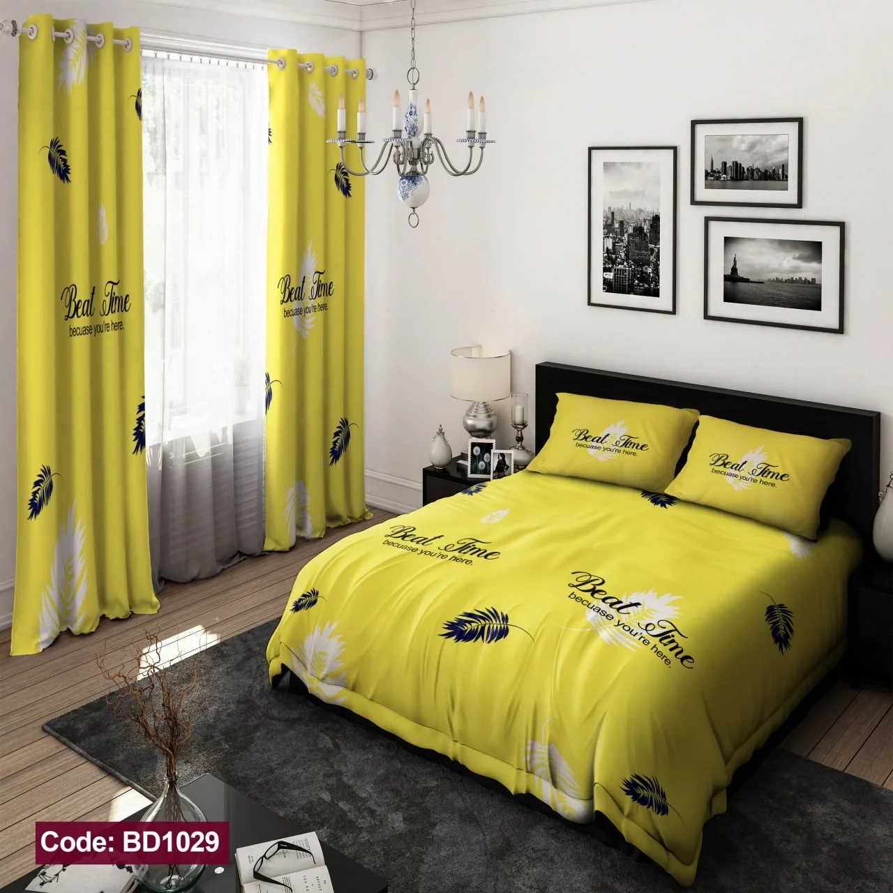 ست روتختی و پرده کد BD1029 برند دکو BD1029 1