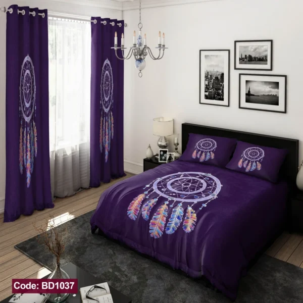 ست روتختی و پرده  کد BD1037 برند دکو