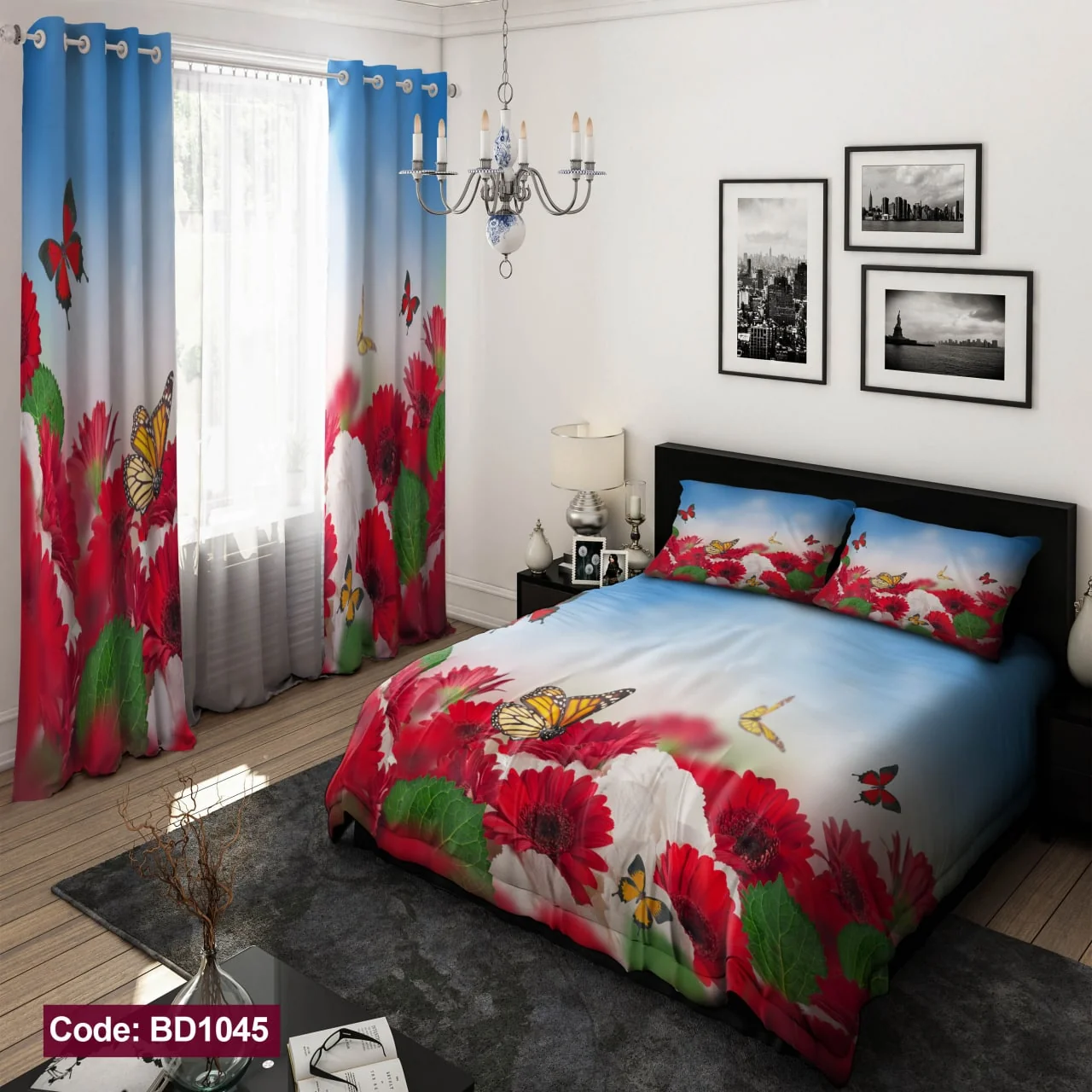 ست روتختی و پرده کد BD1045 برند دکو BD1045 1