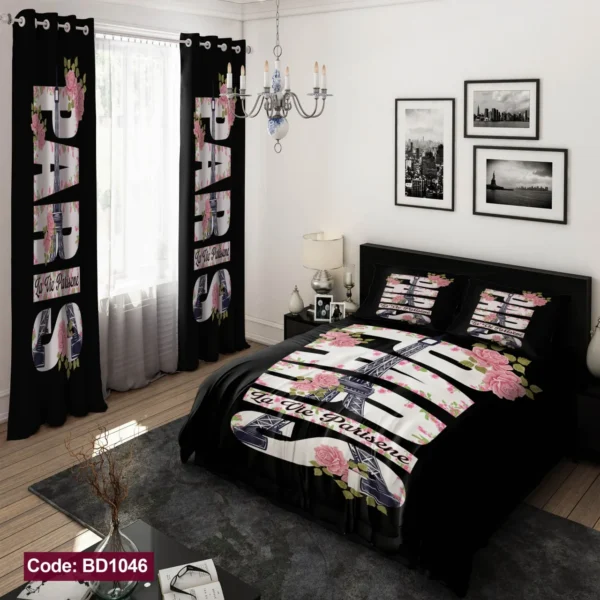 ست  روتختی و پرده کد BD1046 برند دکو