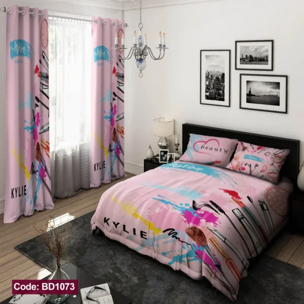 ست  روتختی و پرده کد BD1073 برند دکو