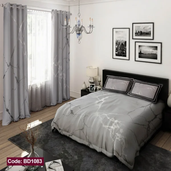 ست  روتختی و پرده کد BD1083 برند دکو