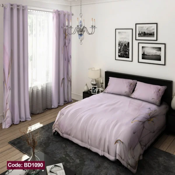 ست  روتختی و پرده کد BD1090 برند دکو