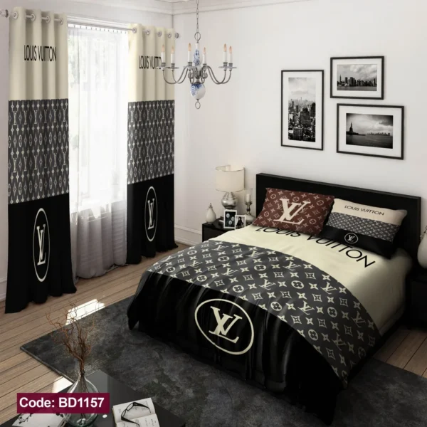 ست  روتختی و پرده کد BD1157 برند دکو