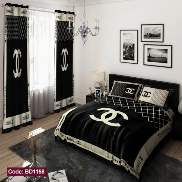 ست  روتختی و پرده کد BD1158 برند دکو