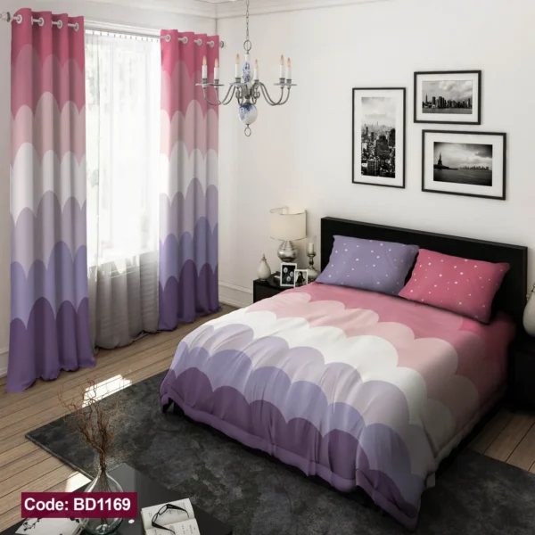 ست  روتختی و پرده کد BD1169 برند دکو