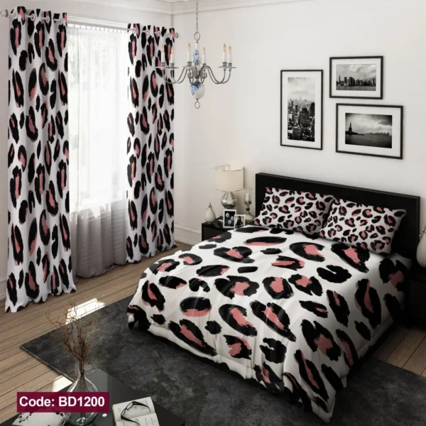 ست  روتختی و پرده کد BD1200 برند دکو