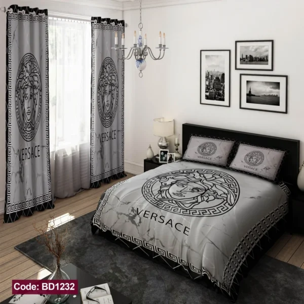ست  روتختی و پرده کد BD1232 برند دکو