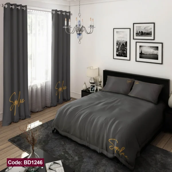 ست  روتختی و پرده کد BD1246 برند دکو