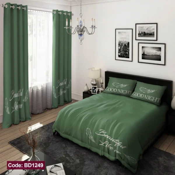 ست  روتختی و پرده کد BD1249 برند دکو