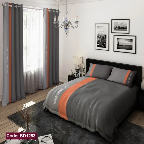 ست  روتختی و پرده کد BD1253 برند دکو