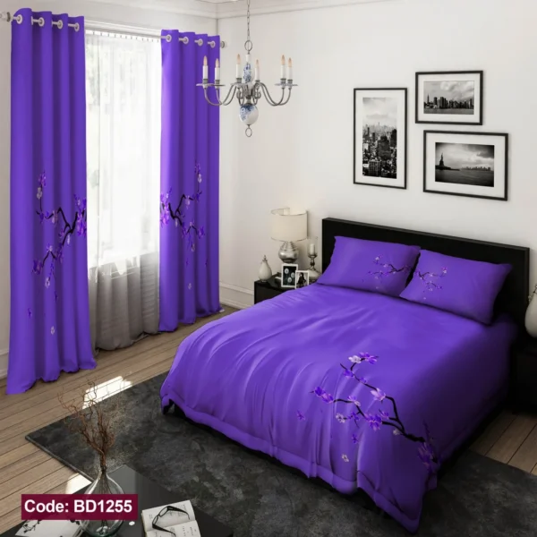 ست  روتختی و پرده کد BD1255 برند دکو
