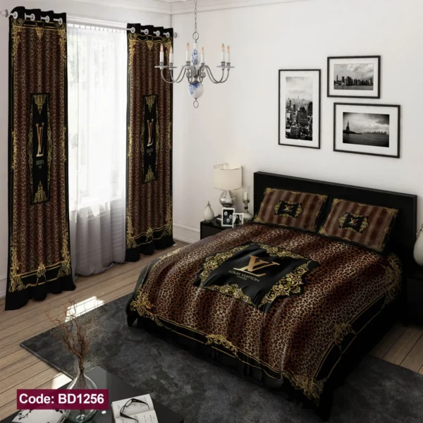 ست  روتختی و پرده کد BD1256 برند دکو