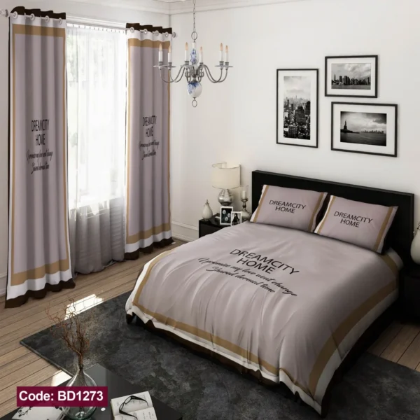 ست  روتختی و پرده کد BD1273 برند دکو