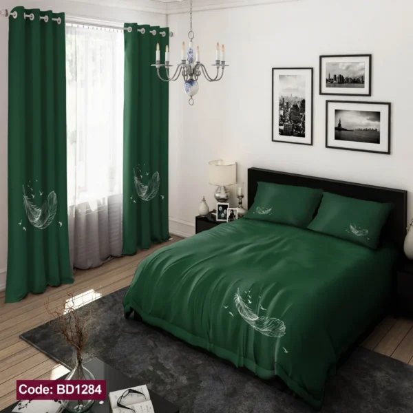 ست  روتختی و پرده کد BD1284 برند دکو