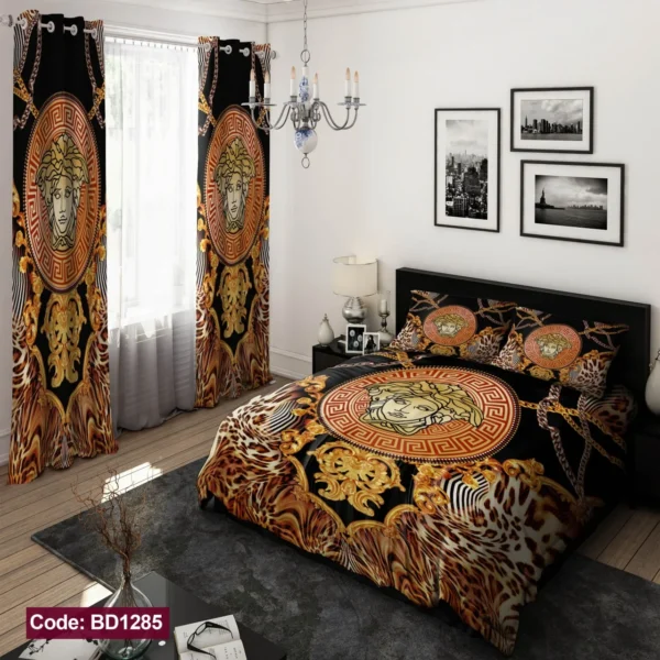 ست  روتختی و پرده کد BD1285 برند دکو