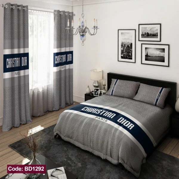 ست  روتختی و پرده کد BD1292 برند دکو