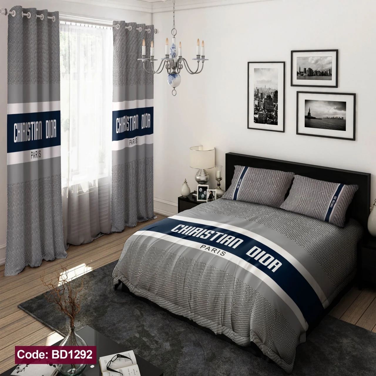 ست روتختی و پرده کد BD1292 برند دکو BD1292 1