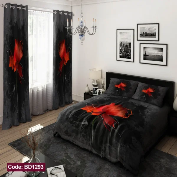 ست  روتختی و پرده کد BD1293 برند دکو