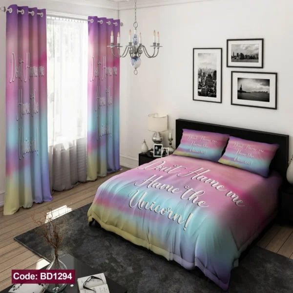 ست  روتختی و پرده کد BD1294 برند دکو