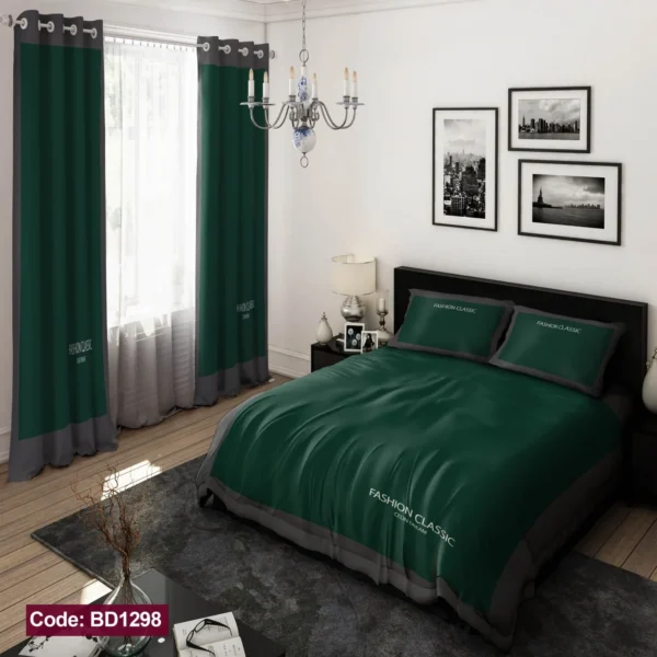 ست  روتختی و پرده کد BD1298 برند دکو