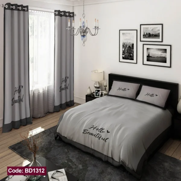 ست  روتختی و پرده کد BD1312 برند دکو