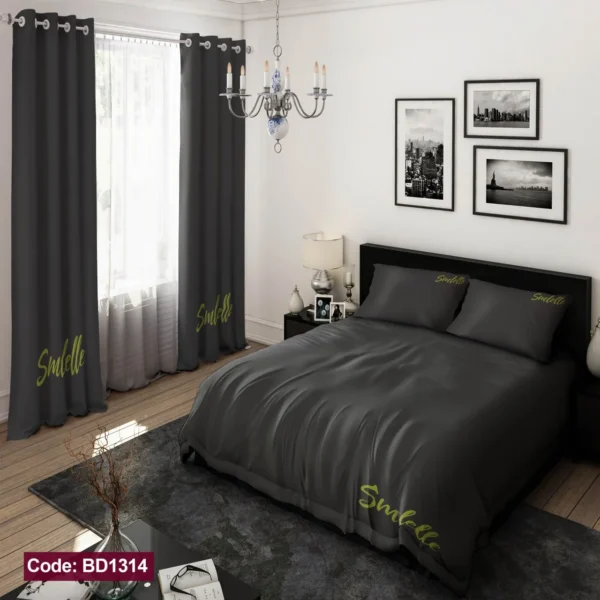 ست  روتختی و پرده کد BD1314 برند دکو
