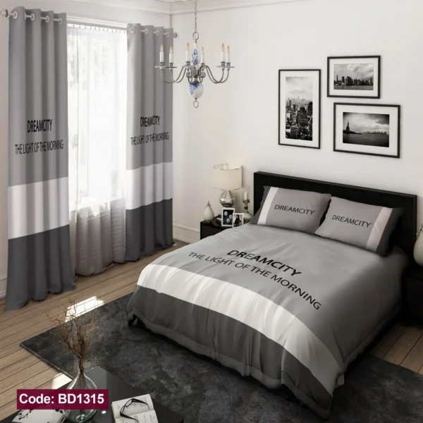 ست  روتختی و پرده کد BD1315 برند دکو