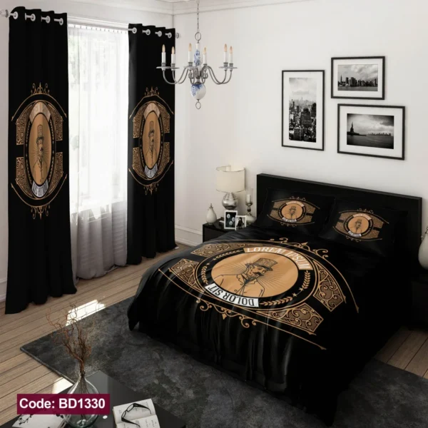 ست  روتختی و پرده کد BD1330 برند دکو