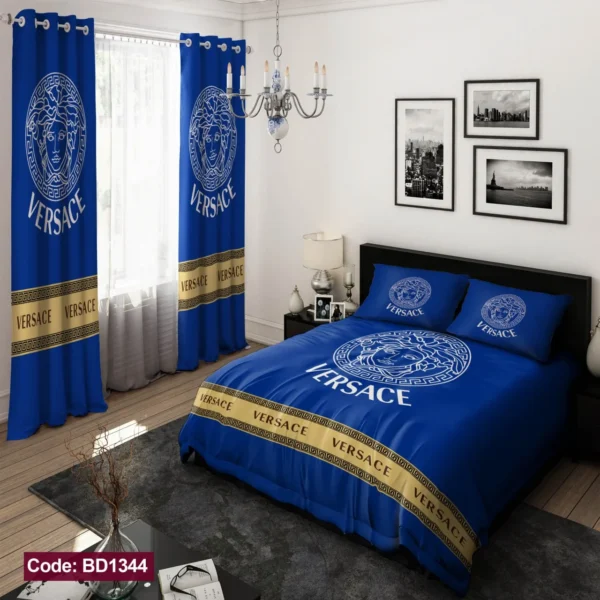ست  روتختی و پرده کد BD1344 برند دکو