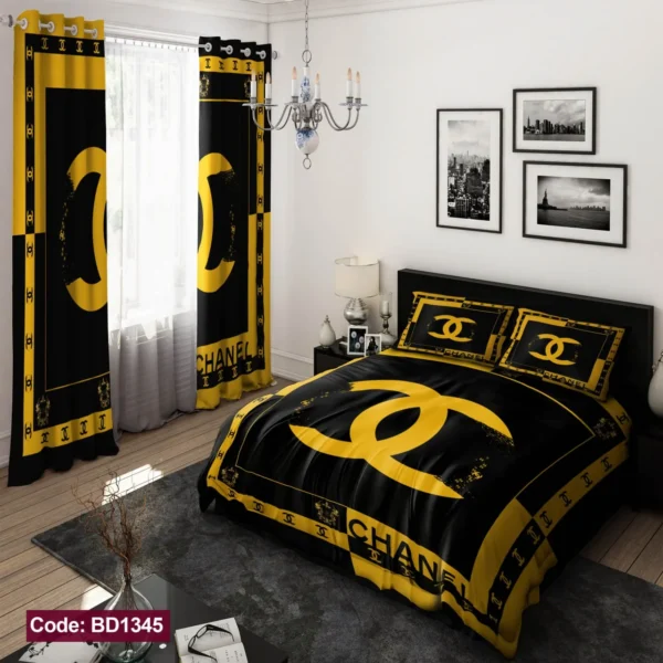 ست  روتختی و پرده کد BD1345 برند دکو