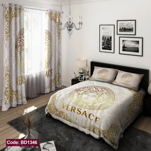 ست  روتختی و پرده کد BD1346 برند دکو