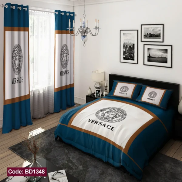ست  روتختی و پرده کد BD1348 برند دکو