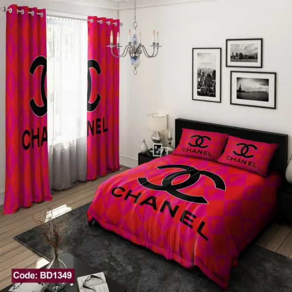 ست  روتختی و پرده کد BD1349 برند دکو