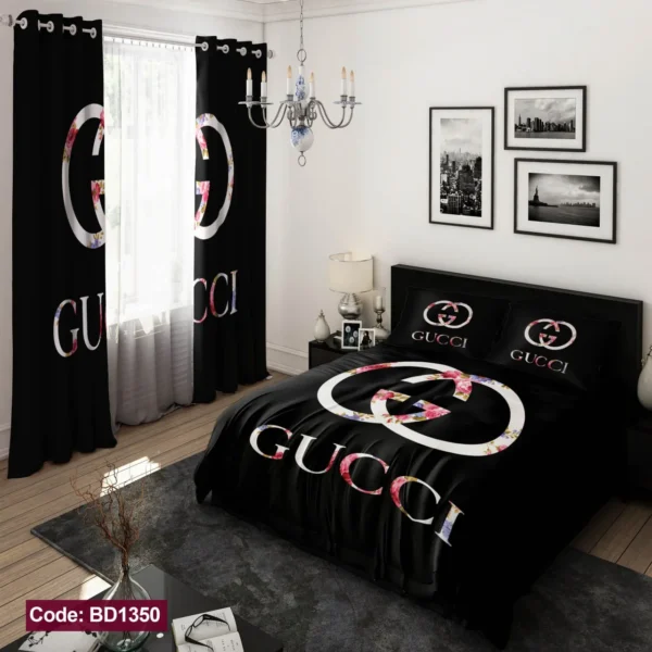 ست  روتختی و پرده کد BD1350 برند دکو