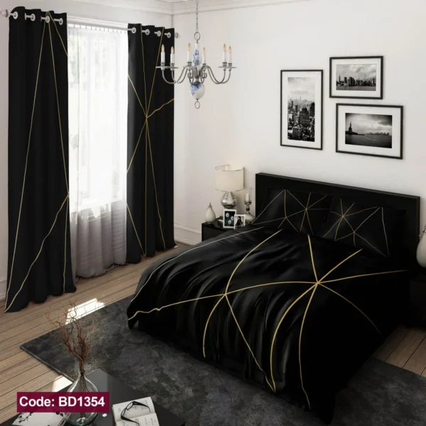 ست  روتختی و پرده کد BD1354 برند دکو