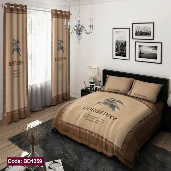 ست  روتختی و پرده کد BD1359 برند دکو