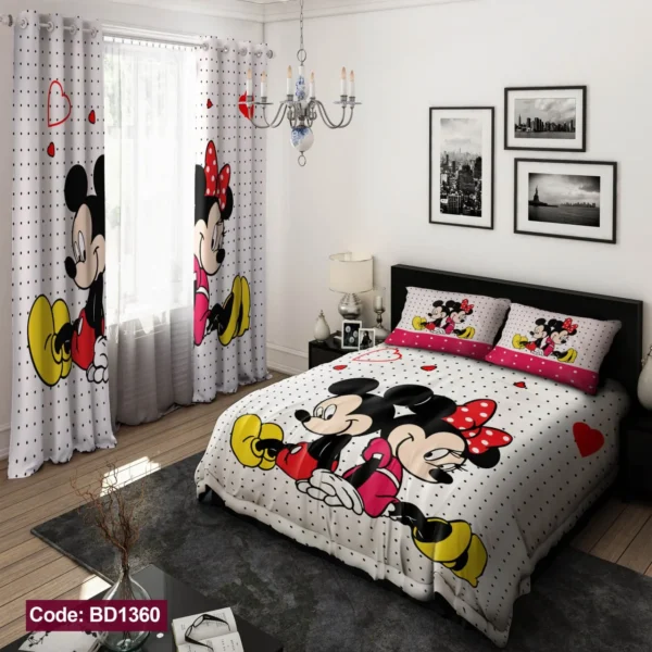 ست  روتختی و پرده کد BD1360 برند دکو