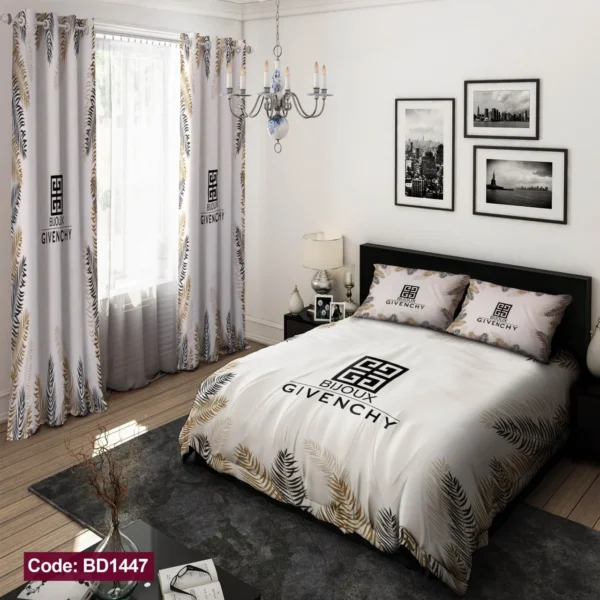 ست  روتختی و پرده کد BD1447 برند دکو